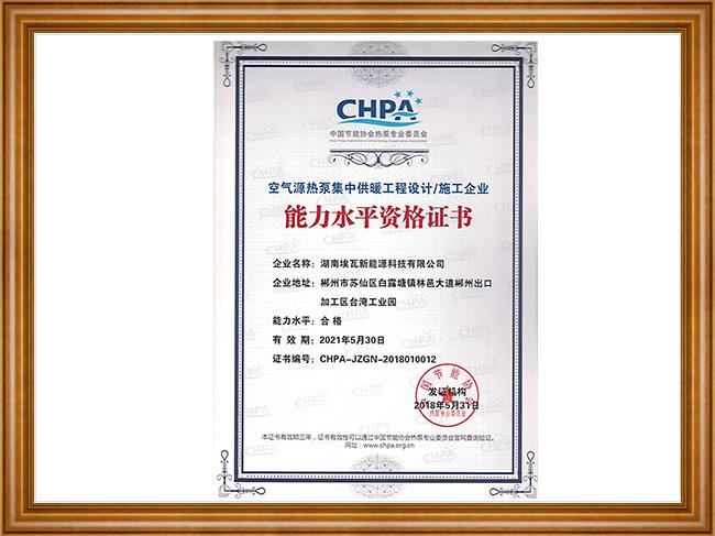 Cability Level Qualification Certificate